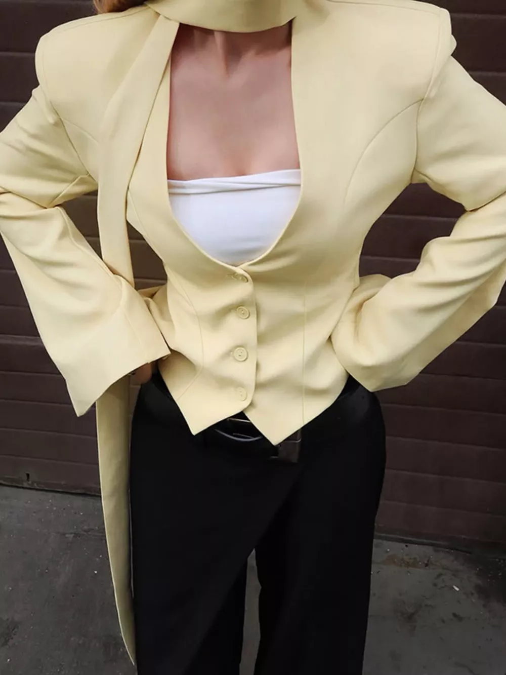 Button Up Long Sleeve Blazer, image 2