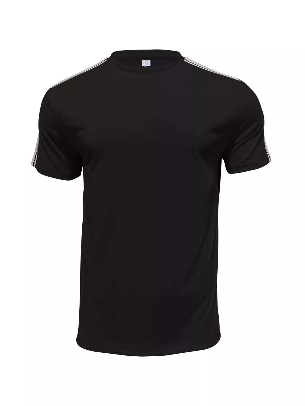 Men's Full Size Striped Shoulder Casual T-Shirt Plus Size, image 6