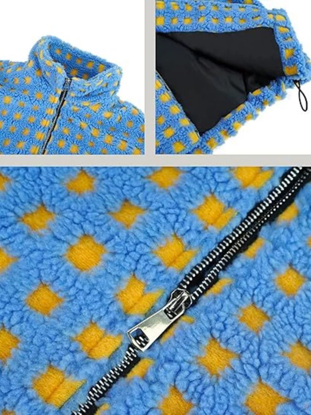 Plaid Zip Up Sherpa Jacket, image 13