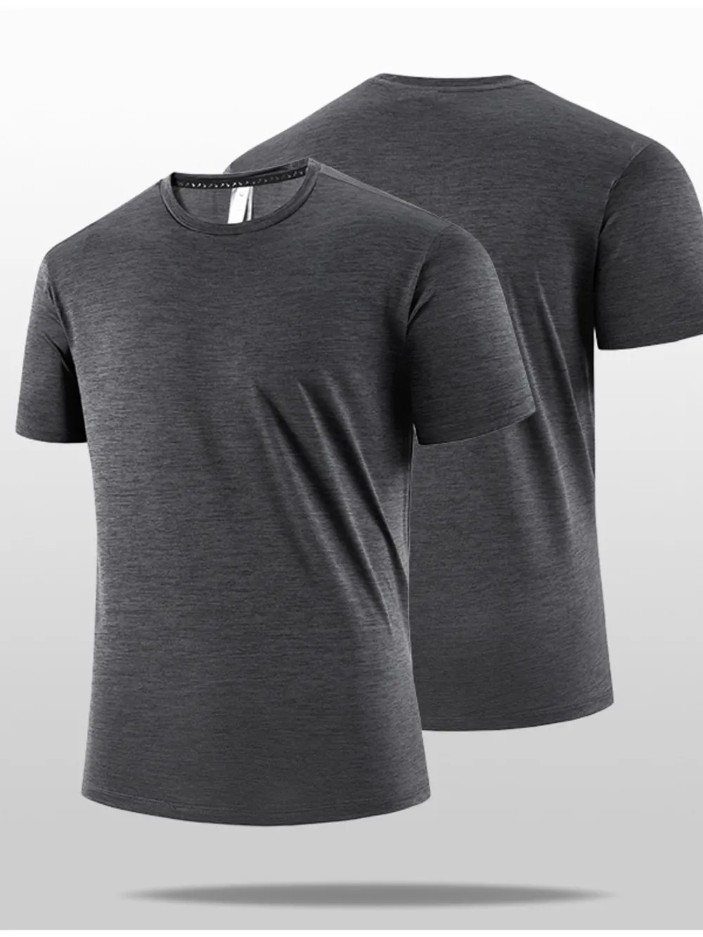 Men's Plus Size Lightweight Round Neck Short Sleeve T-Shirt, image 4