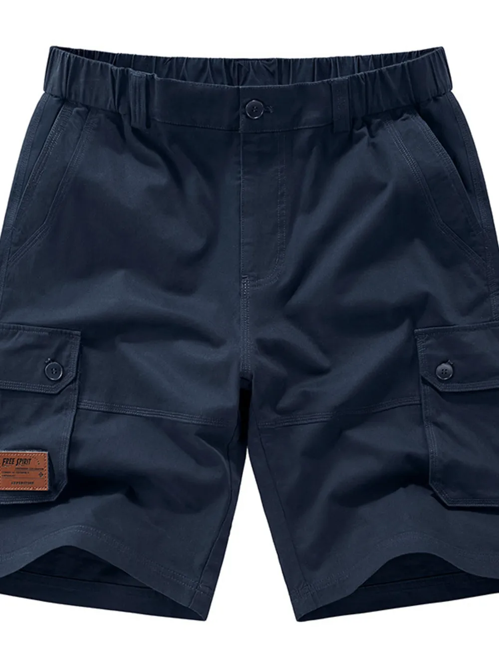 Men's Plus Size Pocketed Elastic Waist Shorts, image 4