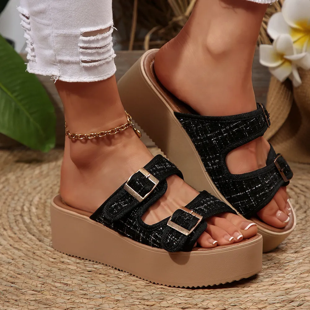 Double Buckle Platform Sandals, image 7
