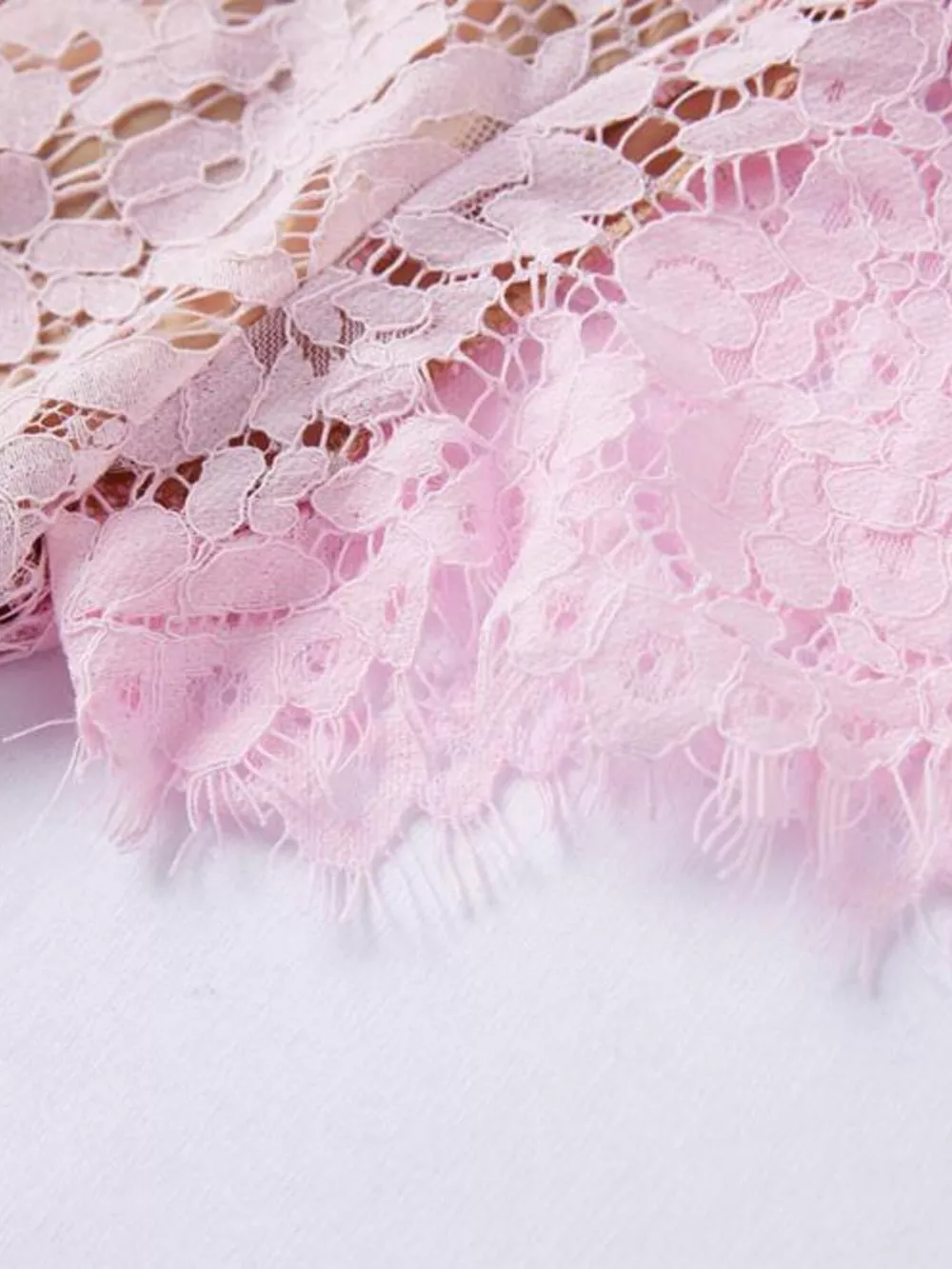 Lace Short Sleeve Mermaid Dress, image 10