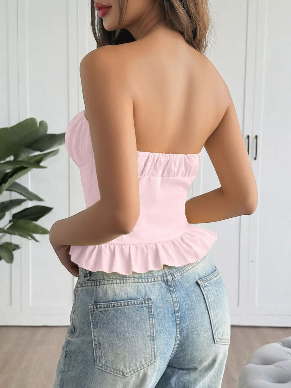 Ruffled Hem Tube Top, image 10