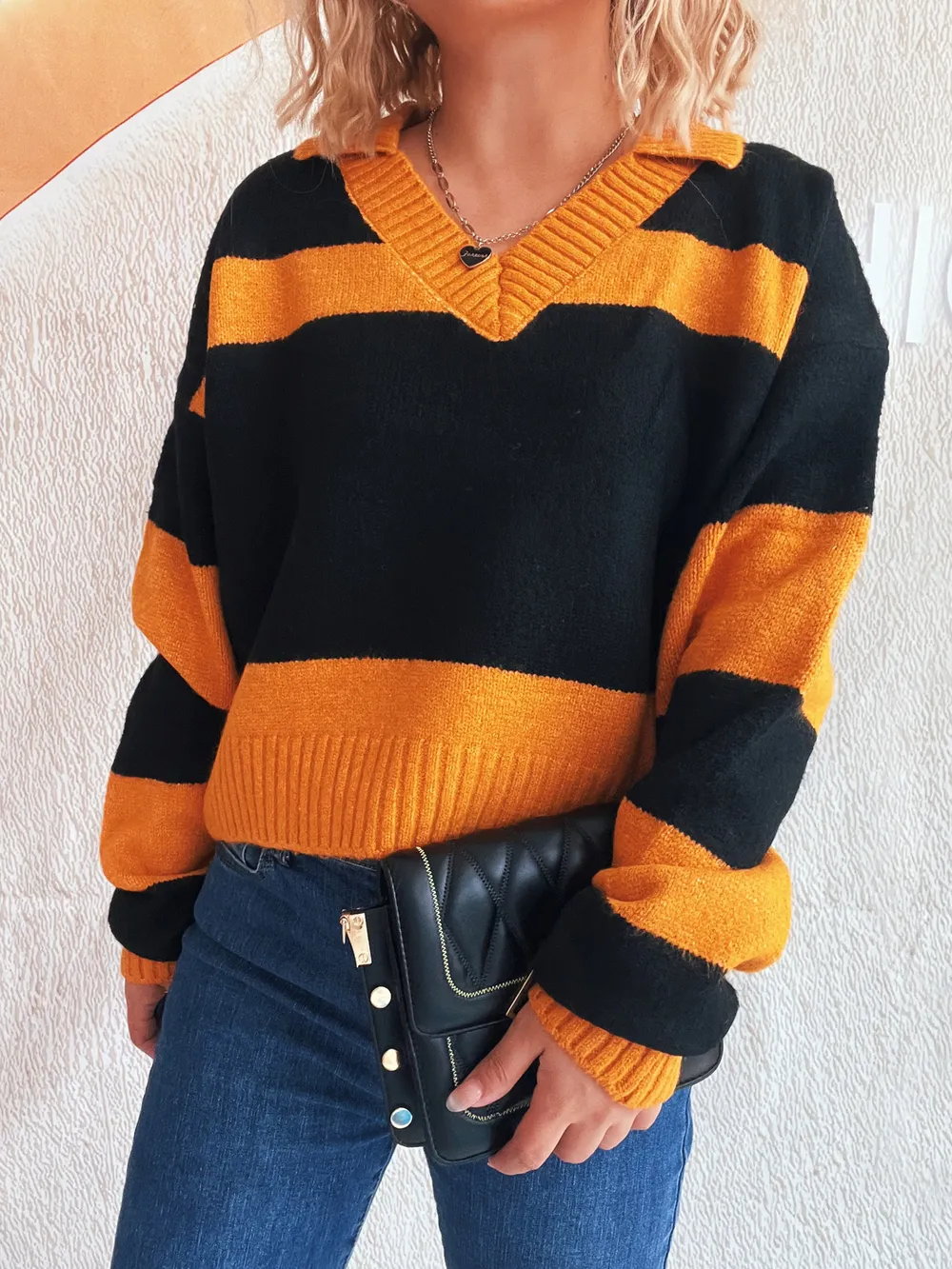Color Block Long Sleeve Sweater, image 9