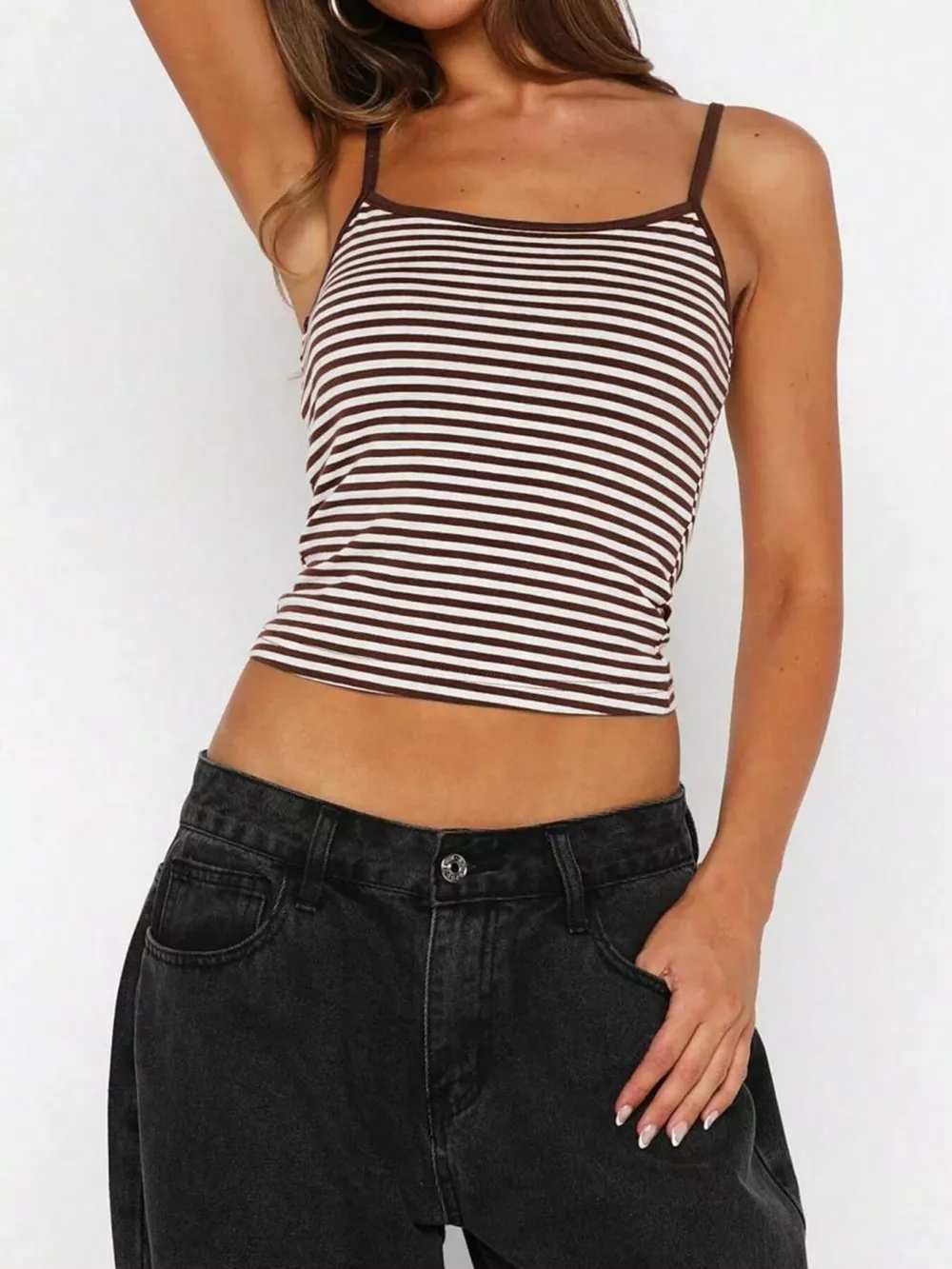 Striped Scoop Neck Cami, image 5