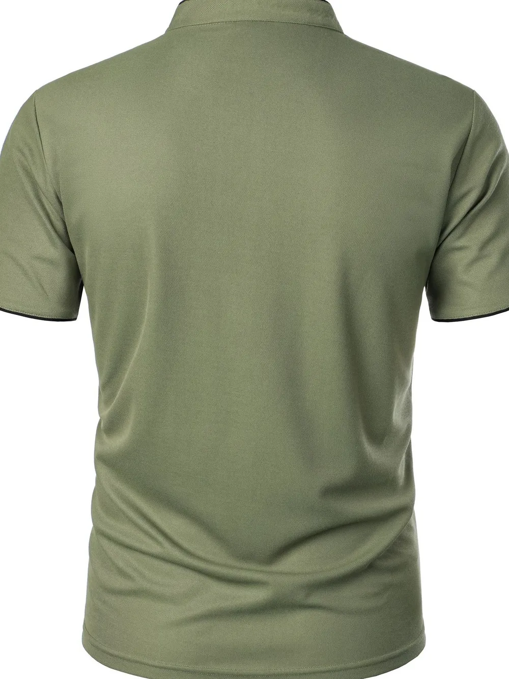 Men's Full Size Short Sleeve Contrast Trim Polo Plus Size, image 15