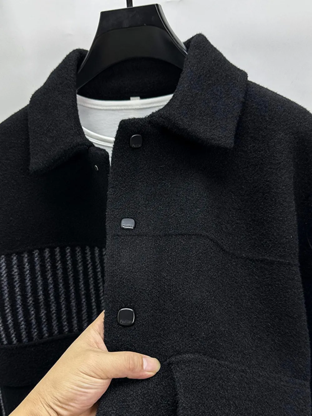 Men's Plus Size Button Up Long Sleeve Jacket, image 4