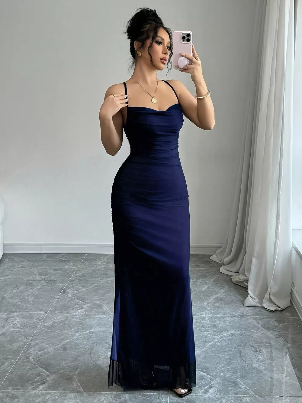 Sweetheart Neck Spaghetti Strap Maxi Dress