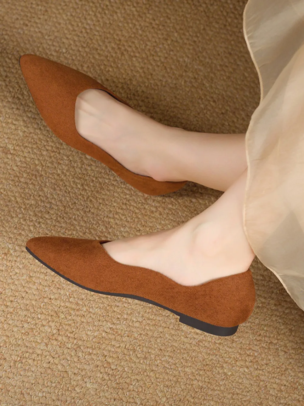 Solid Color Point Toe Slip-Ons, image 6