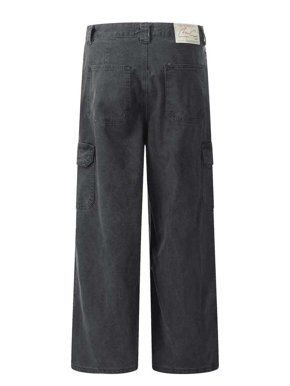 Men's Washed Cargo Wide Leg Jeans, image 3