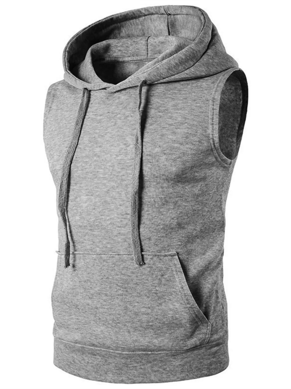 Men's Drawstring Hooded Tank, image 3