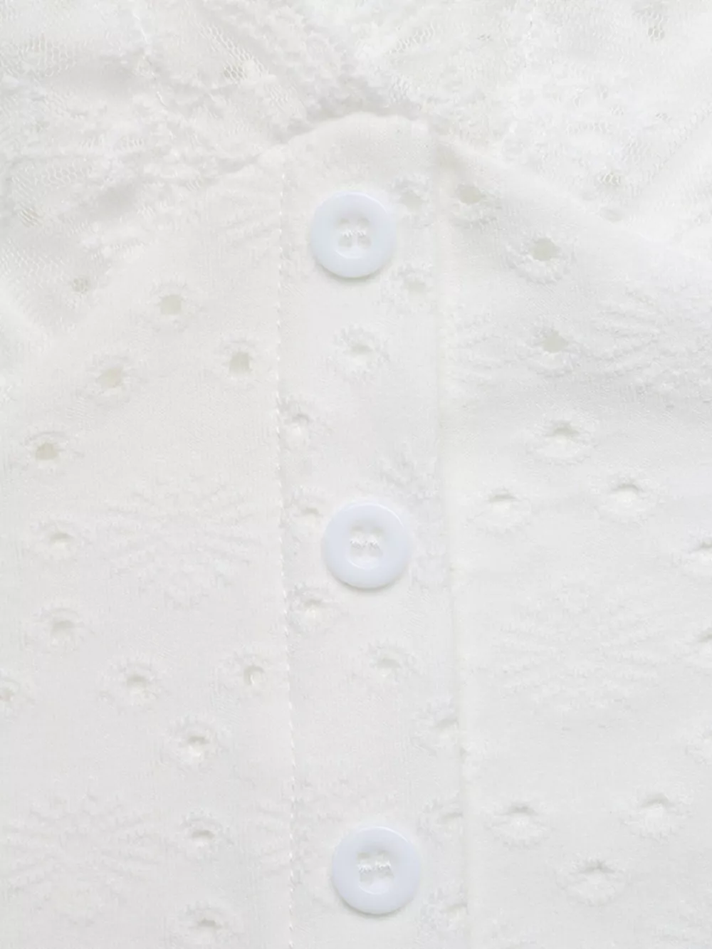 Eyelet Lace Trim Short Sleeve Shirt, image 8
