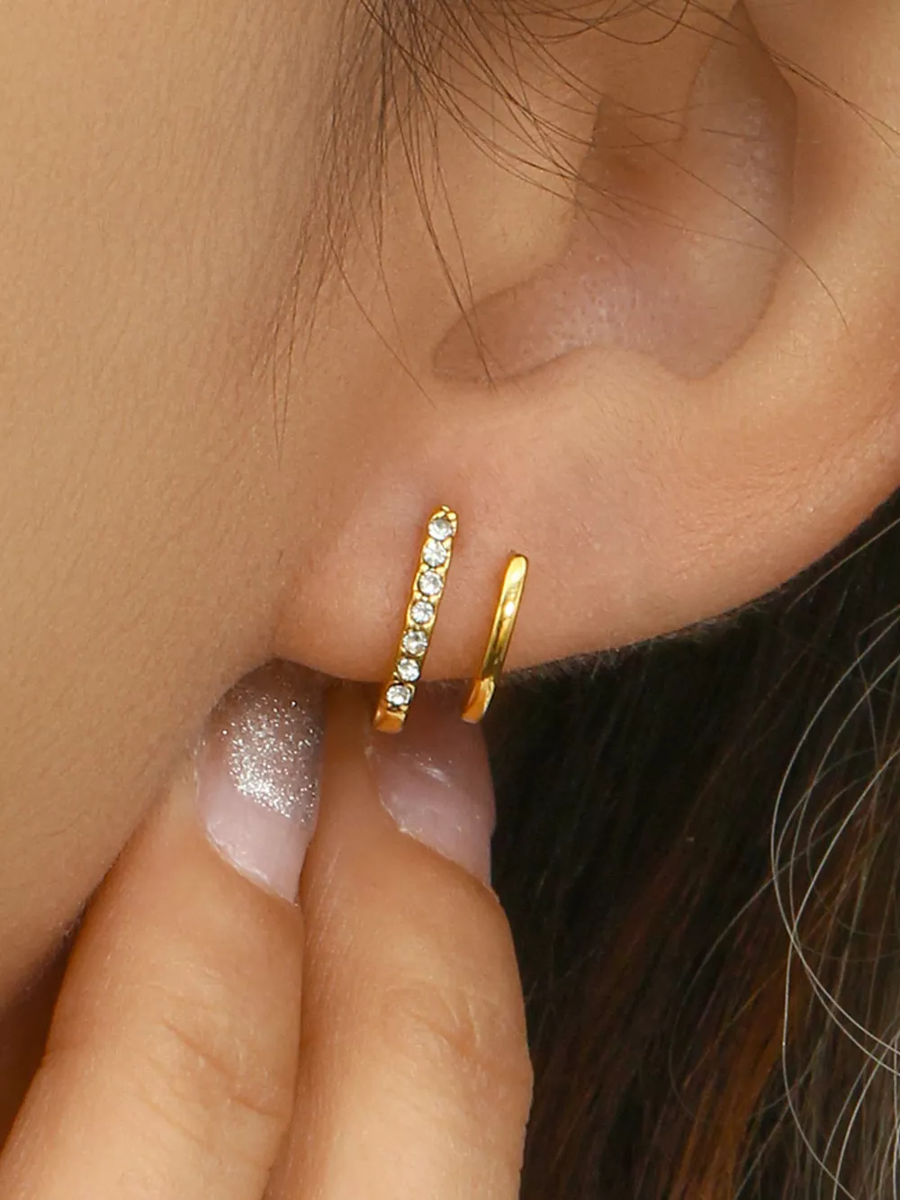 Double-Layer Hoop Earrings, image 4