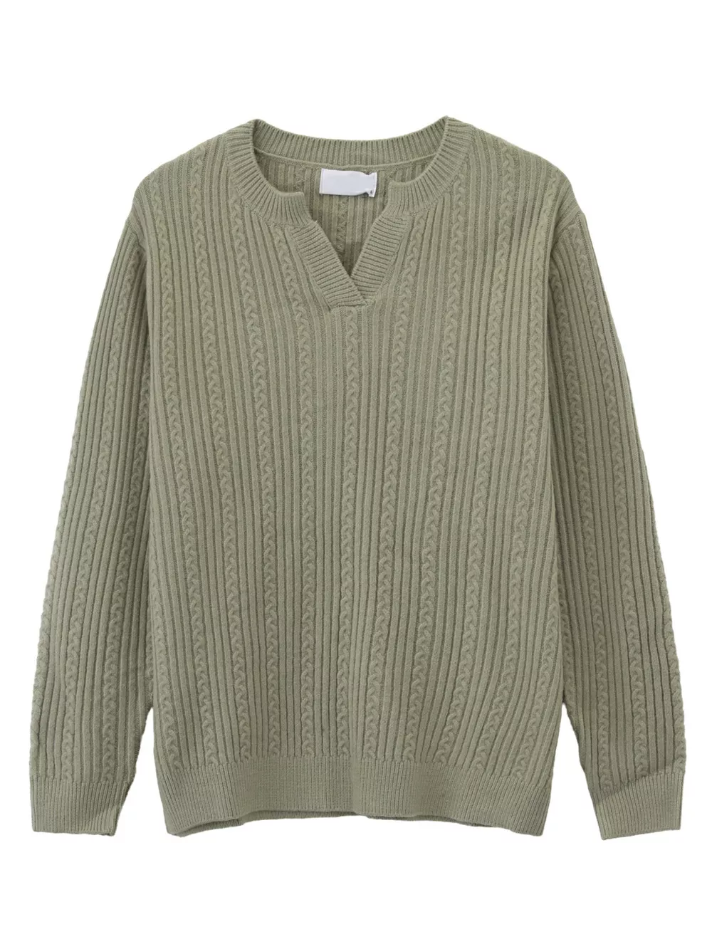 Men's Cable Knit Long Sleeve Sweater