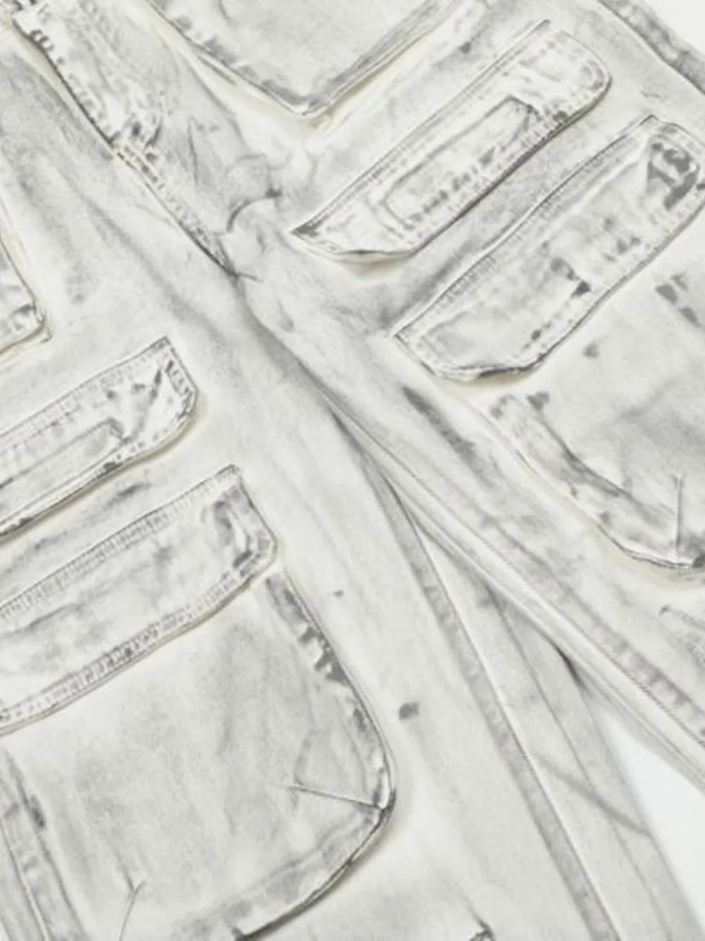 Men's Multi-Pocket Cargo Denim Jeans, image 7