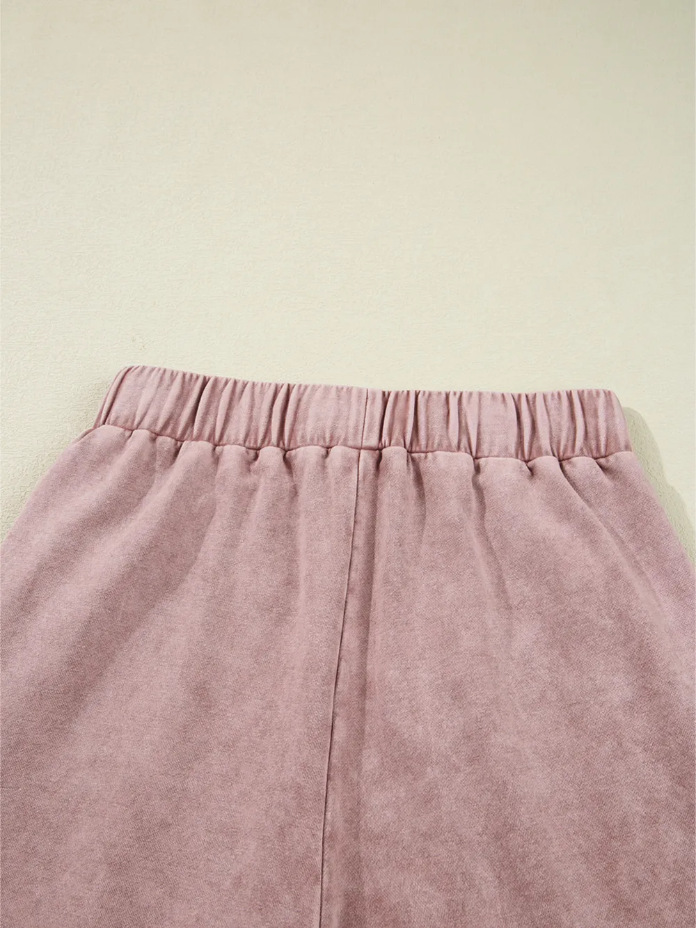 Mineral Wash Tiered Wide Leg Patchwork Drawstring Pants, image 5