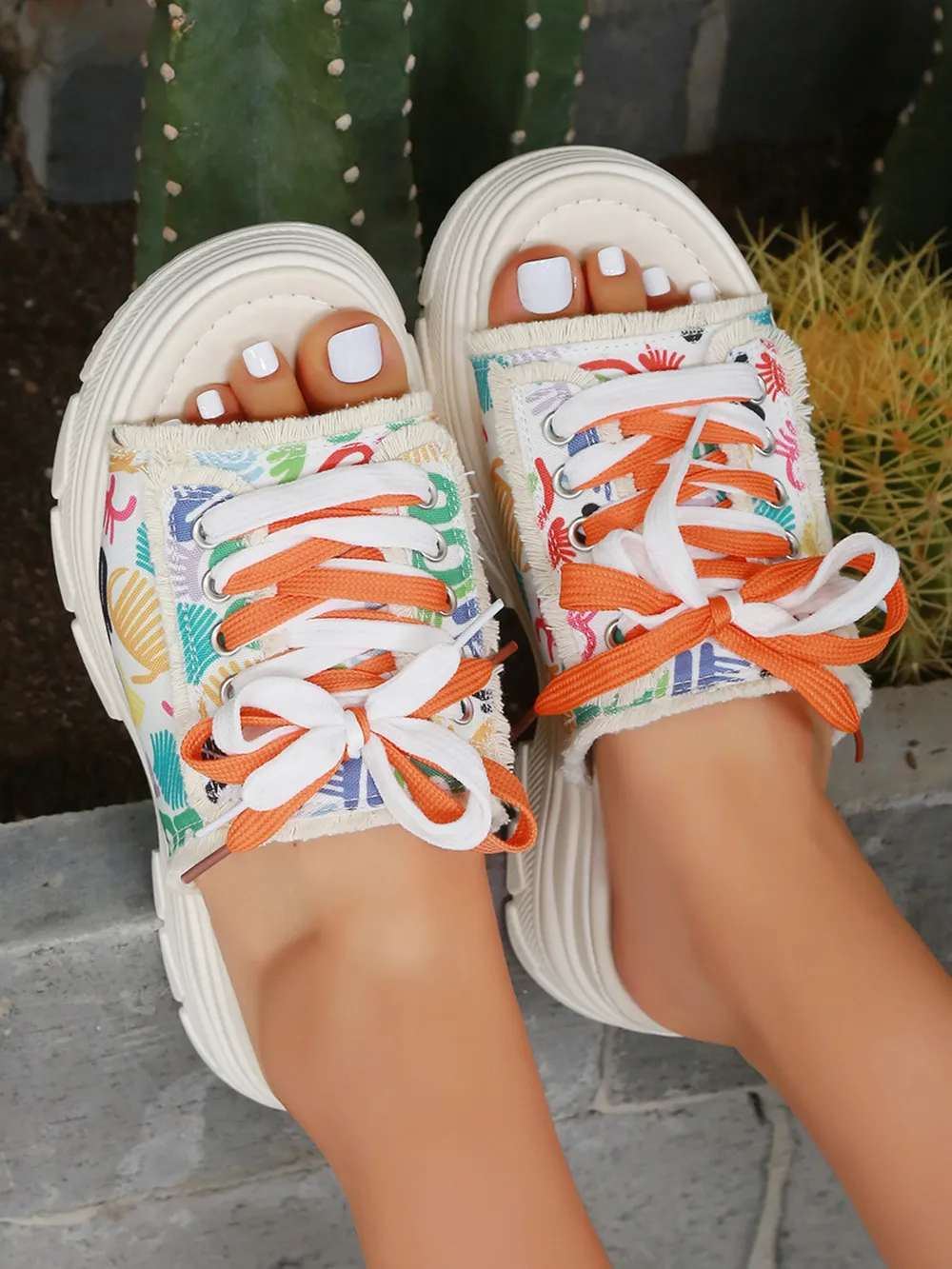 Platform Lace-Up Sandals, image 10