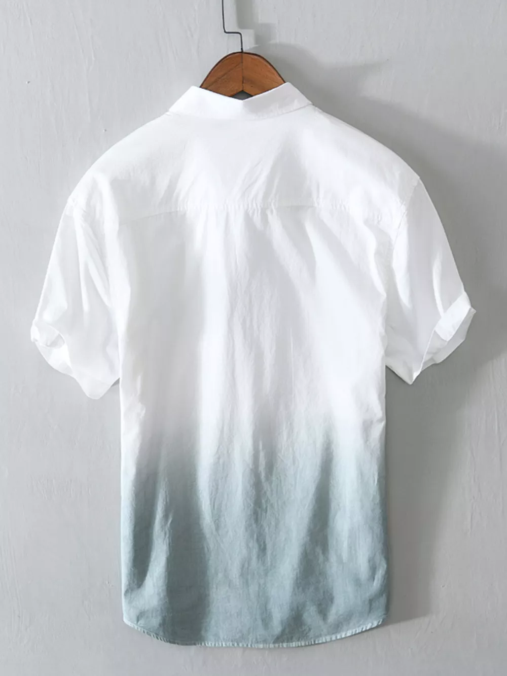 Men's Plus Size Gradient Casual Short Sleeve Shirt, image 4