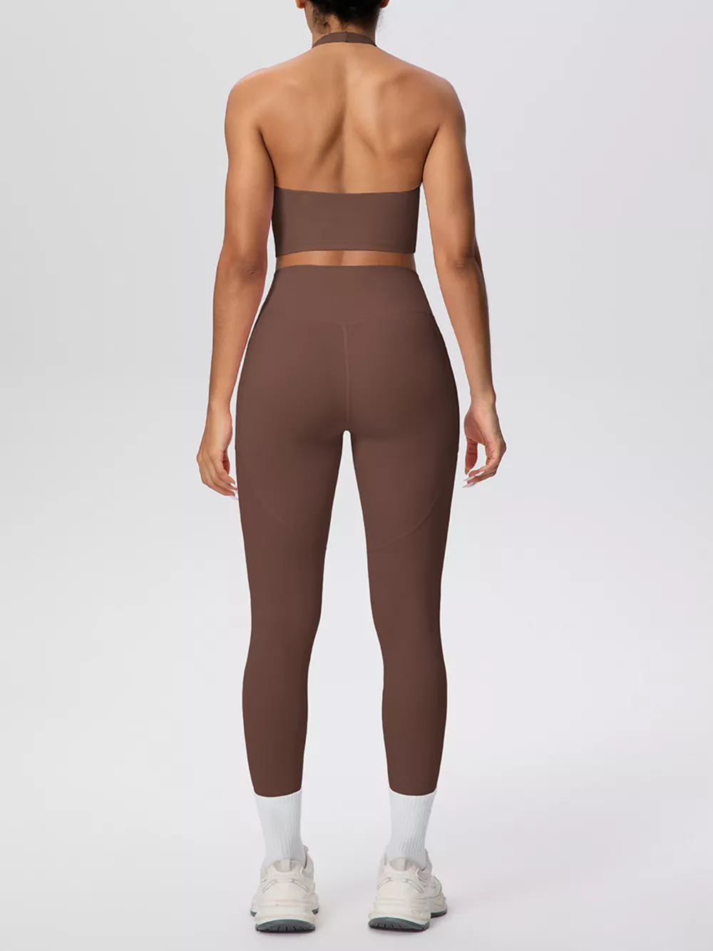 Halter Neck Crop Top and High-Waisted Leggings Active Set, image 8