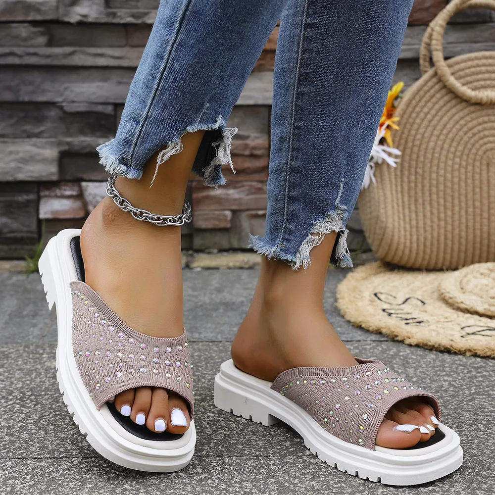 Rhinestone Open Toe Sandals, image 7