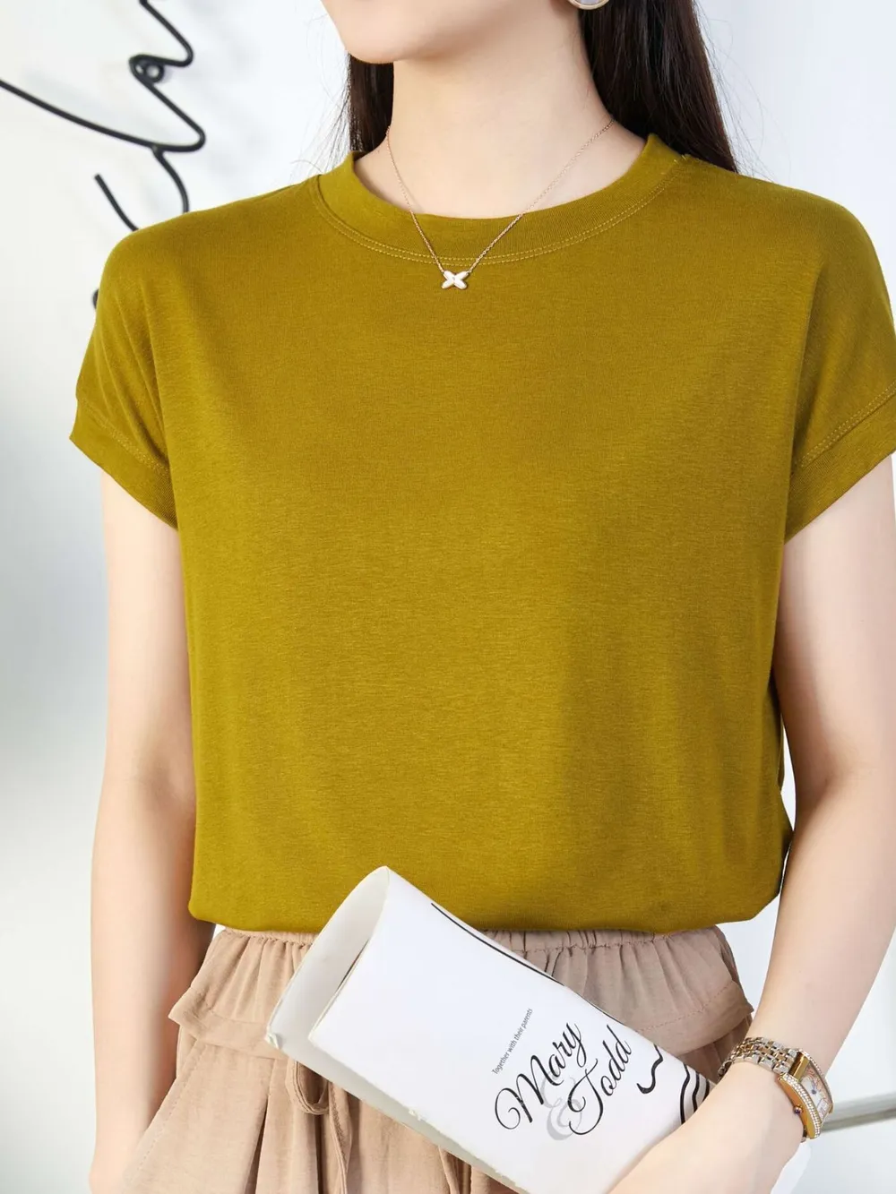 Plus Size Round Neck Short Sleeve T-Shirt, image 12