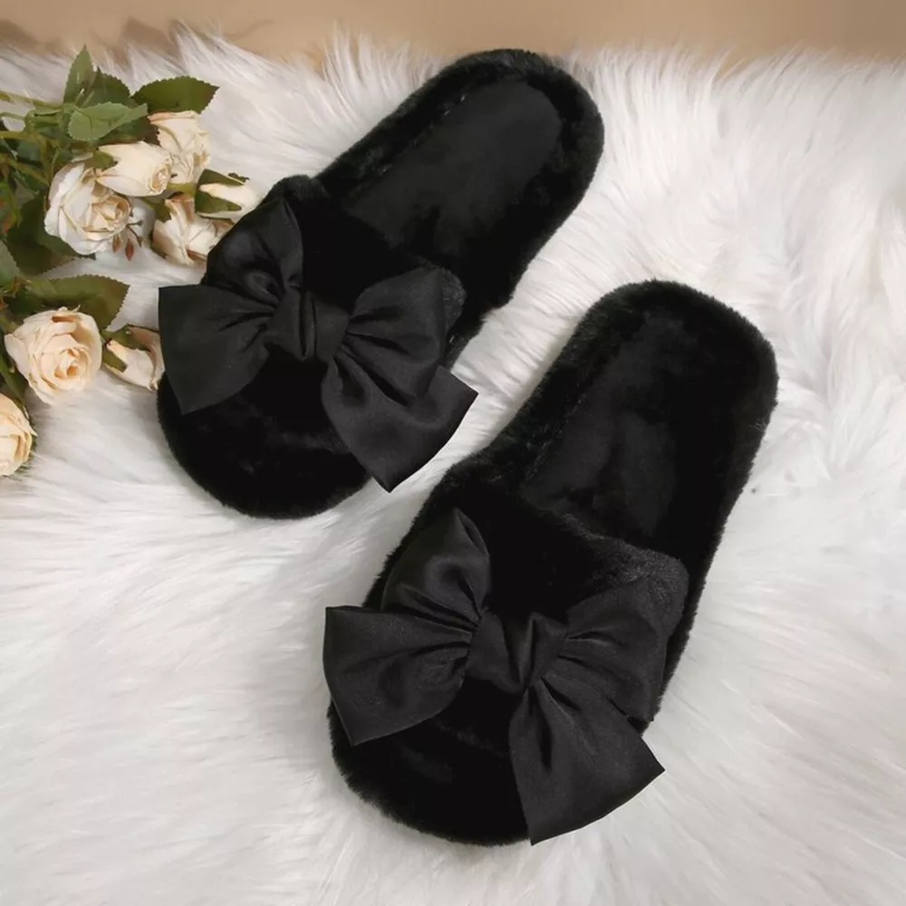 Bow Open Toe Flats Slippers, image 4