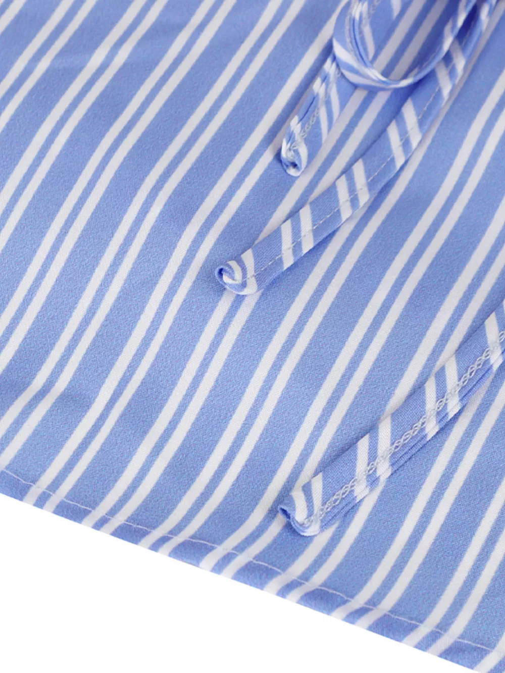 Striped Tie-Front Peplum Cami, image 5