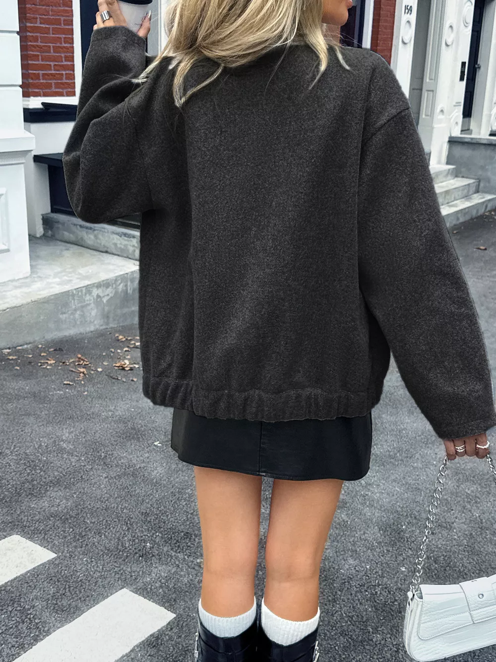 Snap Down Dropped Shoulder Jacket, image 8