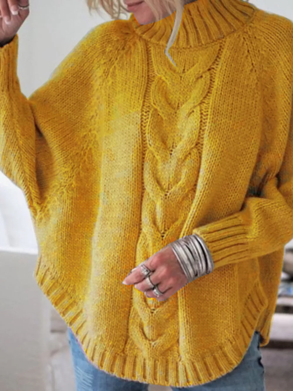 Cable-Knit Long Sleeve Sweater, image 19