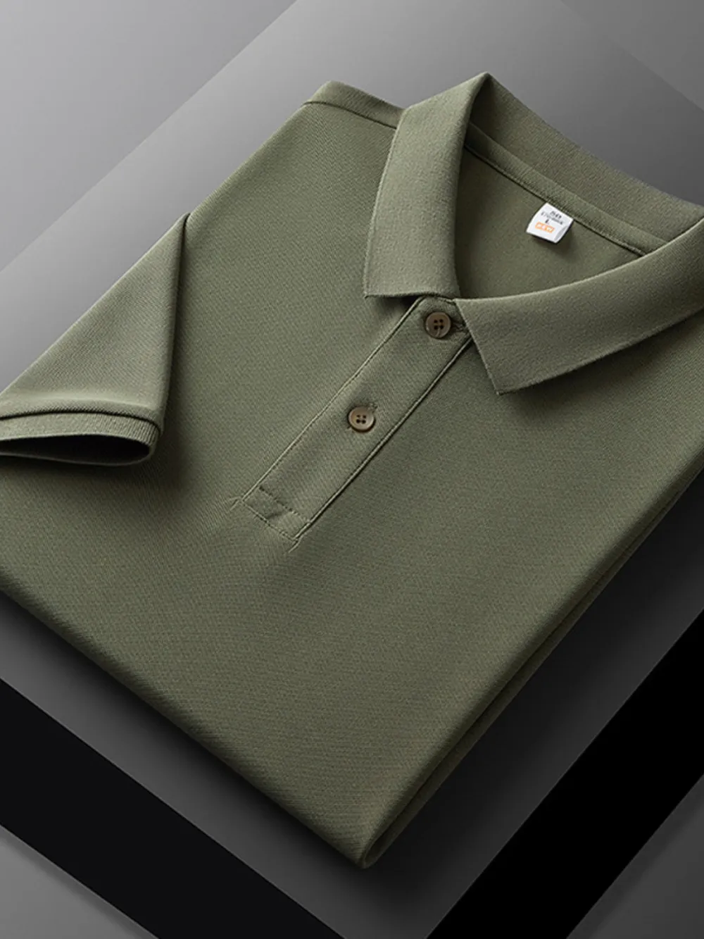 Men's Plus Size Solid Short Sleeve Polo