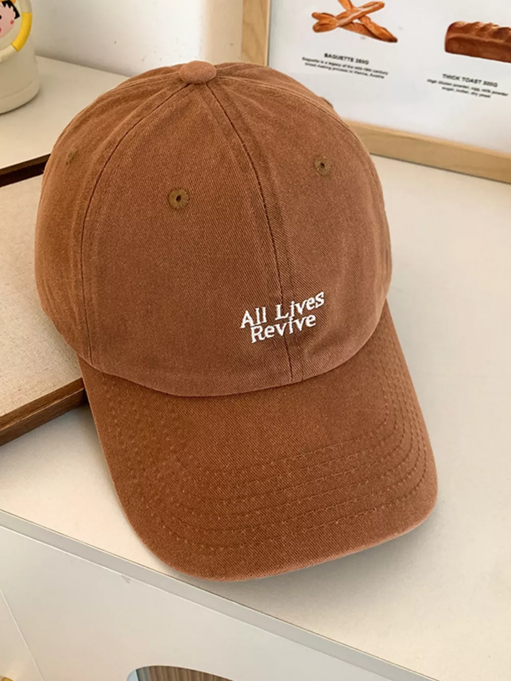 Letter Embroidered Baseball Cap, image 3