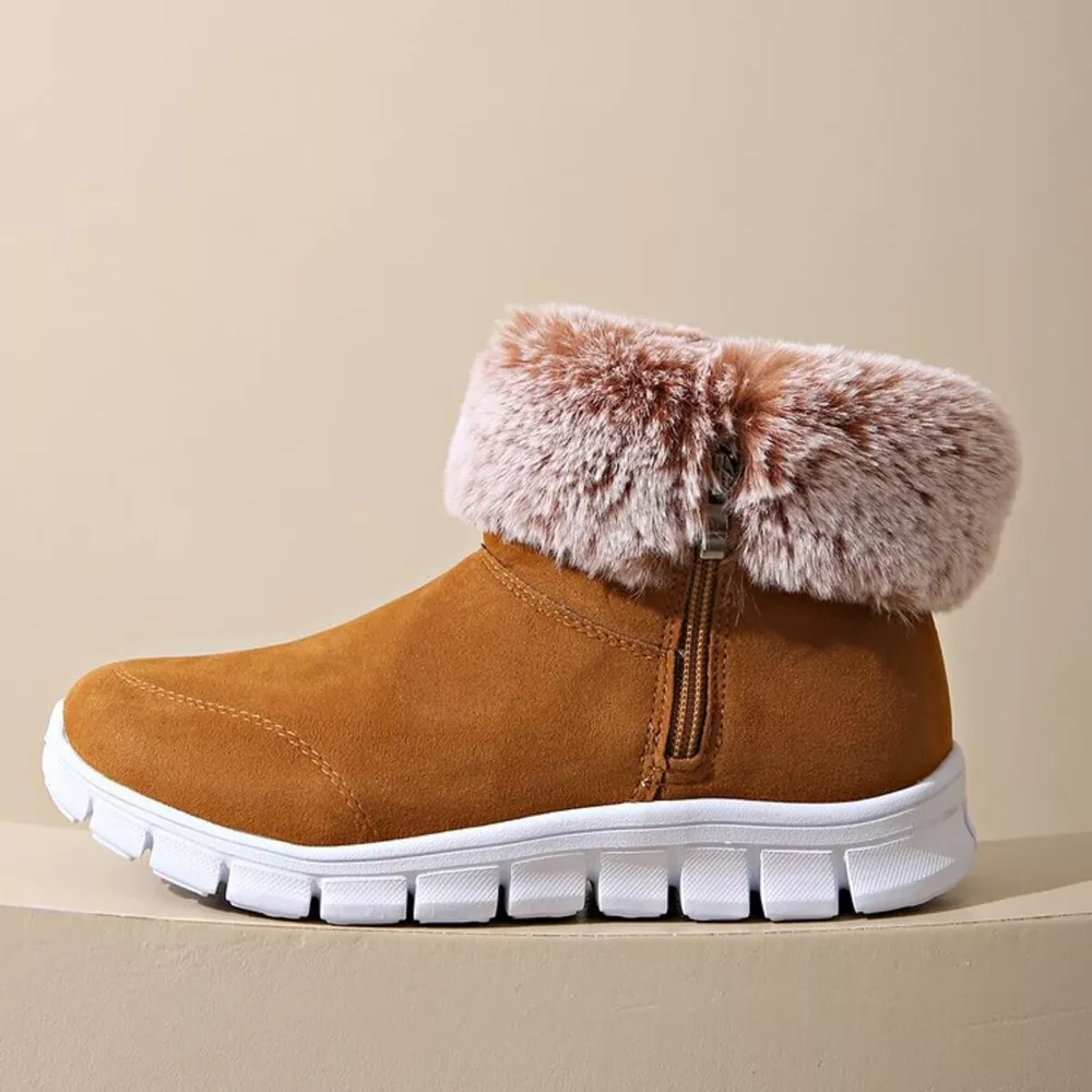 Side Zip Faux Fur Boots, image 5
