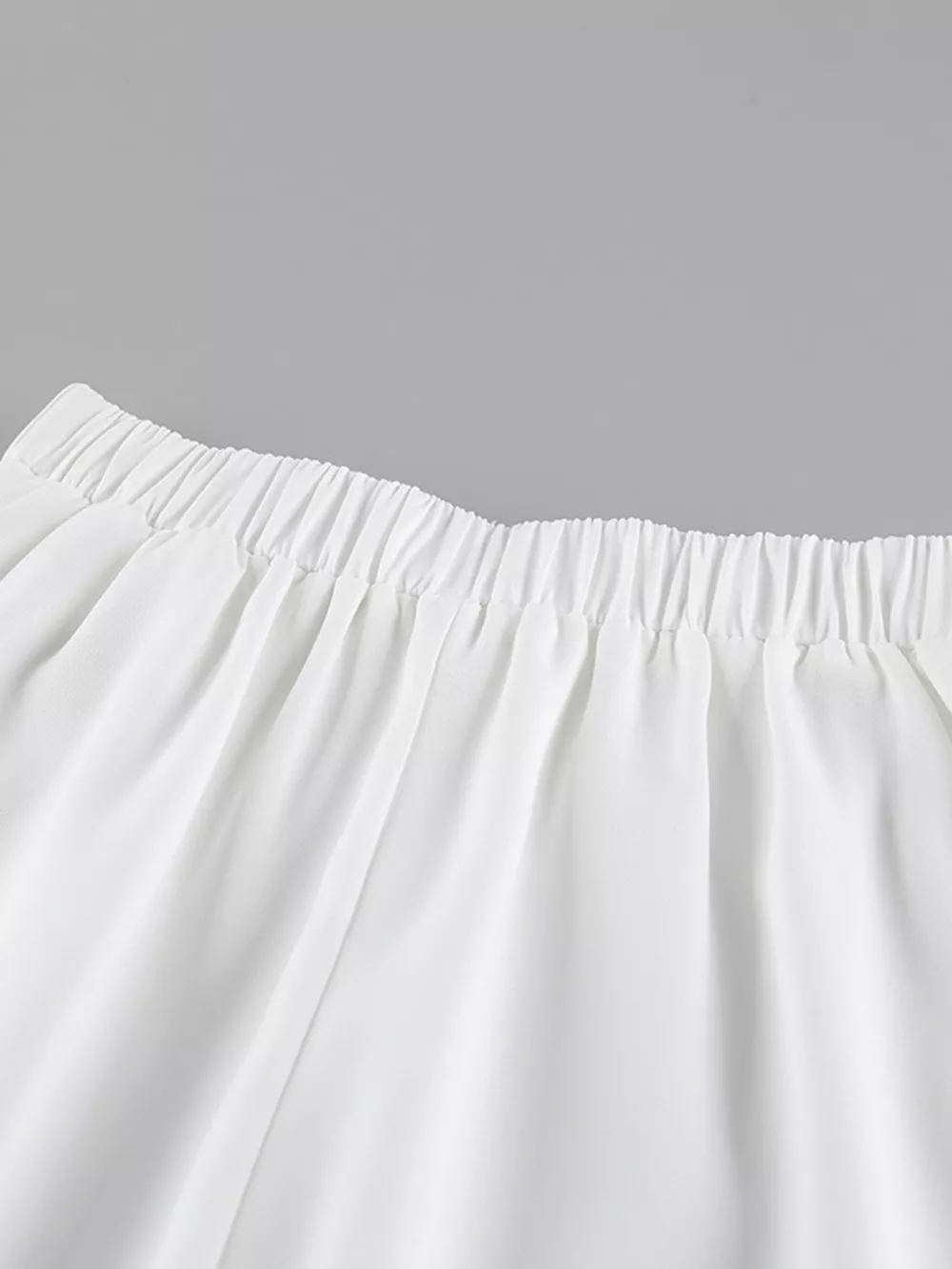 One Button Short Sleeve Top and Skirt Set, image 12