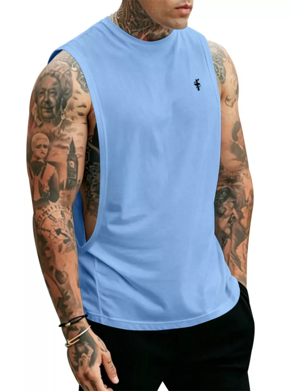 Men's Full Size Round Neck Tank Top Plus Size, image 23