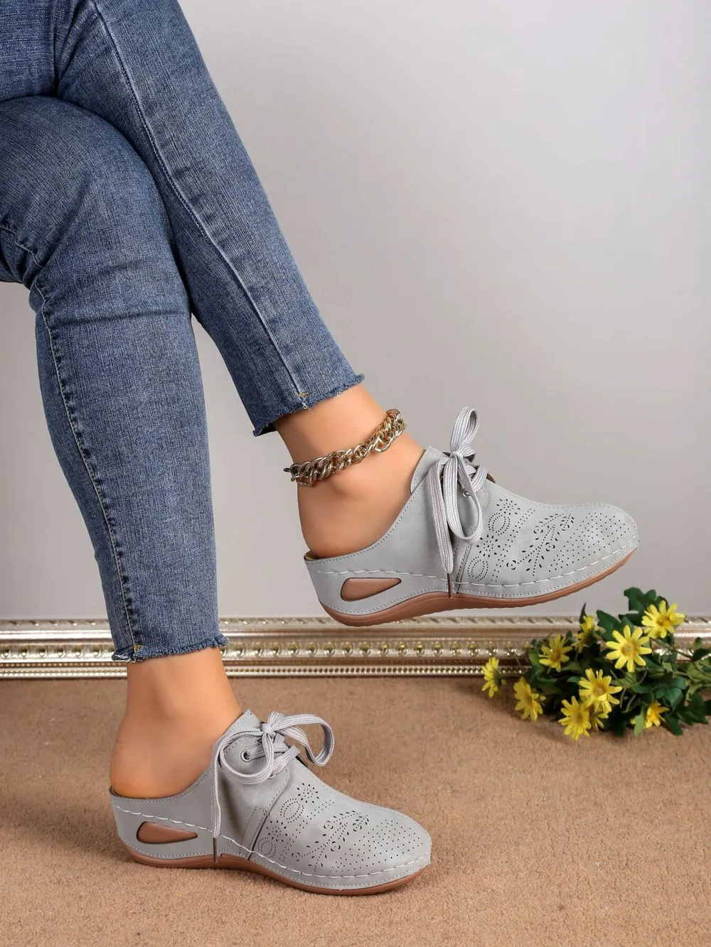 Breathable Lace-Up Slip-Ons, image 7