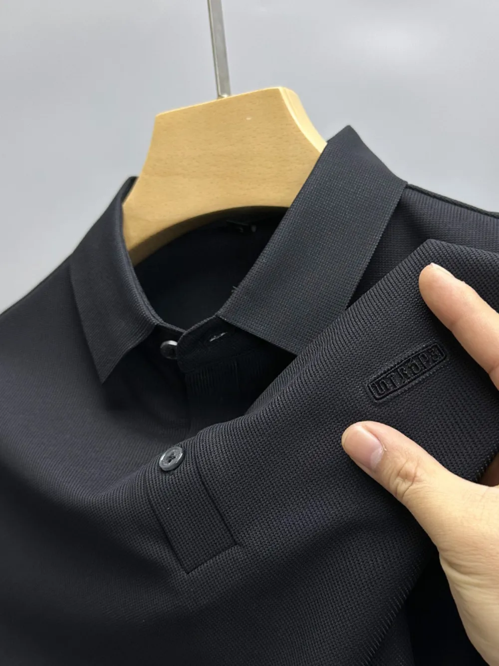 Men's Plus Size Button Detail Short Sleeve Polo, image 2