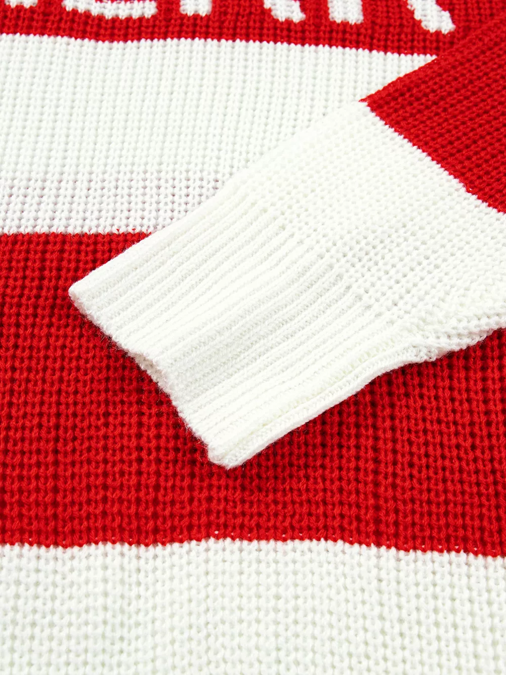 Stripe MERRY Drop Shoulder Long Sleeve Christmas Sweater, image 15