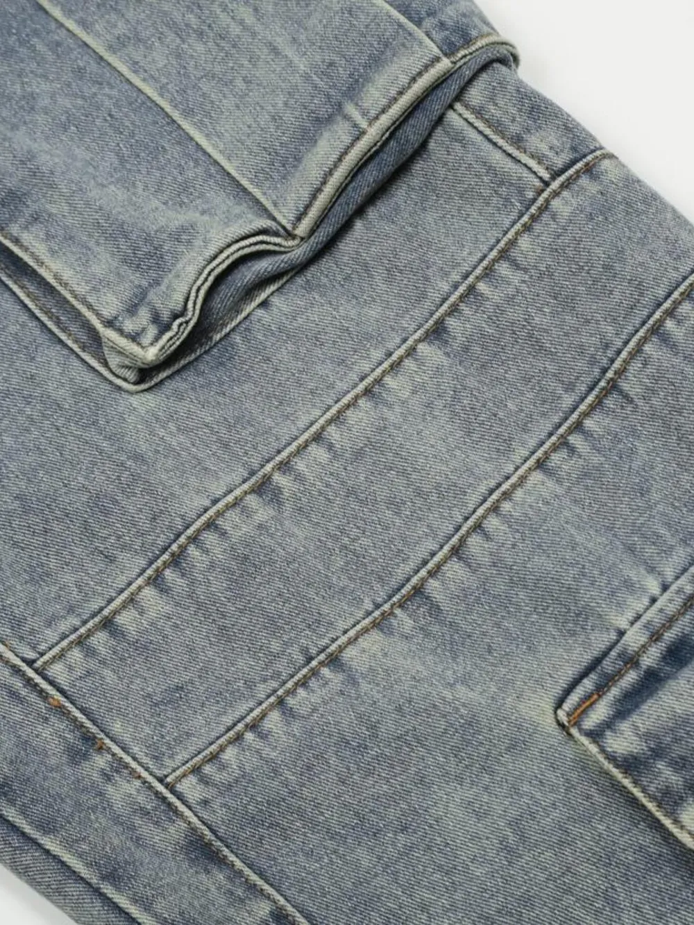 Men's Multi-Pocket Cargo Wide Leg Jeans, image 15