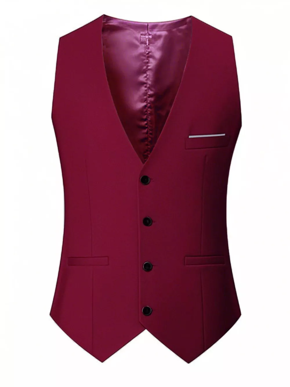 Men's Plus Size Classic Fit Button Up Vest, image 2
