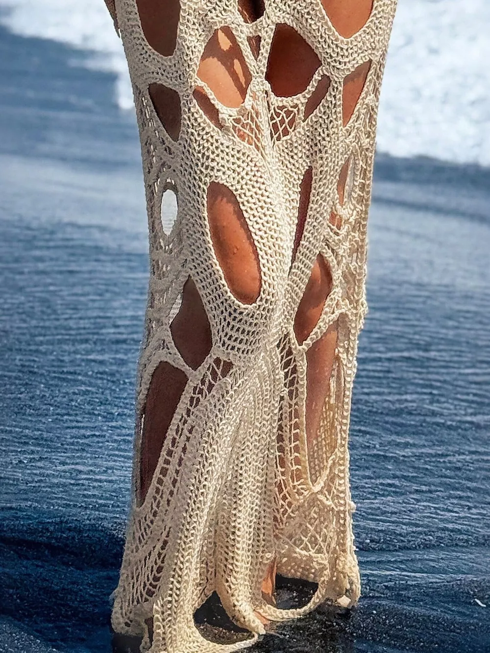 Cutout Halter Neck Cover-Up Dress, image 3