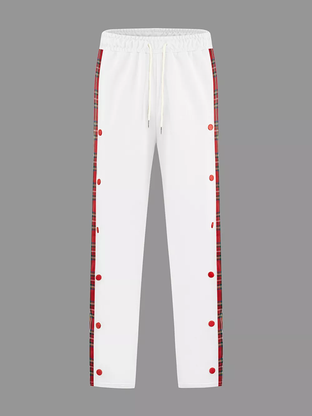 Men's Full Size Drawstring Plaid Side Stripe Pants Plus Size, image 15