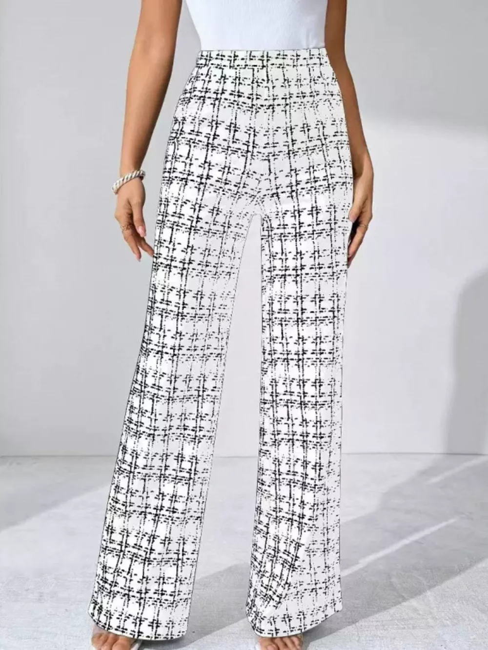Plaid Wide Leg Pants, image 5