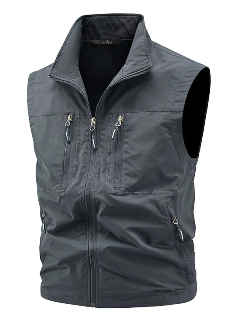 Men's Plus Size Lightweight Multi-Pocket Outdoor Vest, image 10
