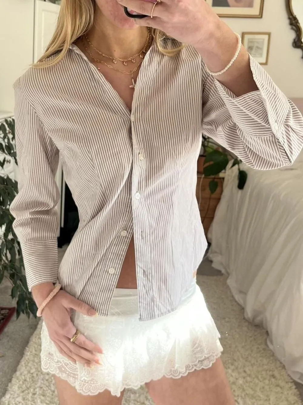 Printed Button-Down Long Sleeve Shirt, image 6