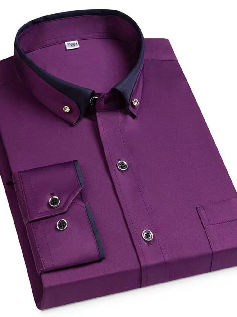 Men's Full Size Button Up Long Sleeve Shirt Plus Size, image 4