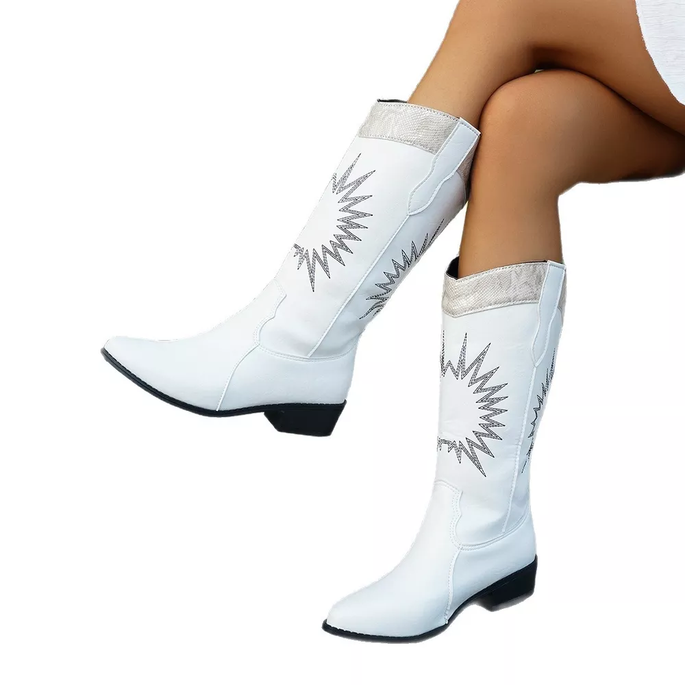 Point Toe Block Heels Boots, image 5