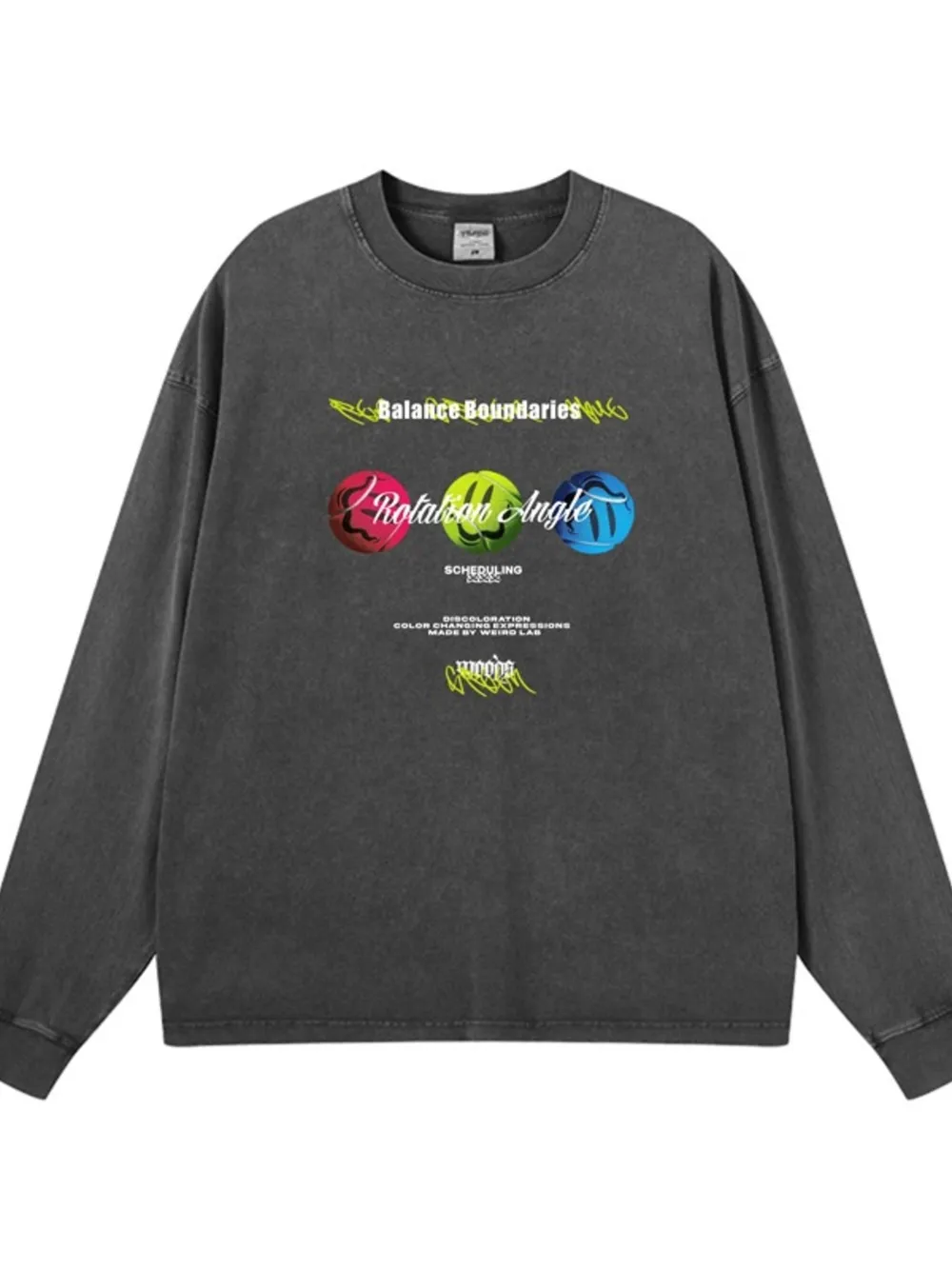 Men's Graphic Round Neck Long Sleeve T-Shirt, image 6