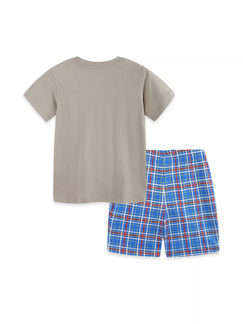 Children's Airplane Graphic Tee & Plaid Shorts Set, image 7