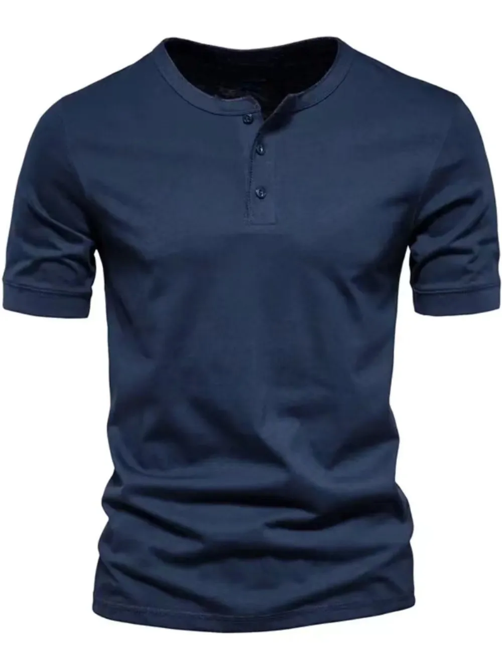 Men's Full Size Button Detail Short Sleeve Top Plus Size, image 6